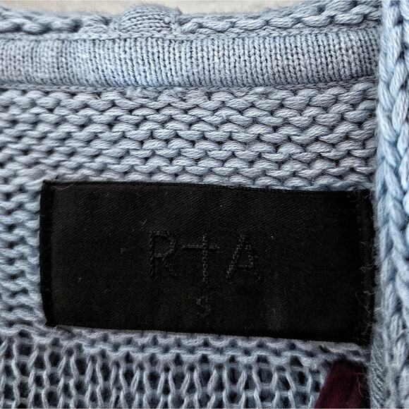 RtA Striped Distressed Hooded Sweater - Picture 4 of 8